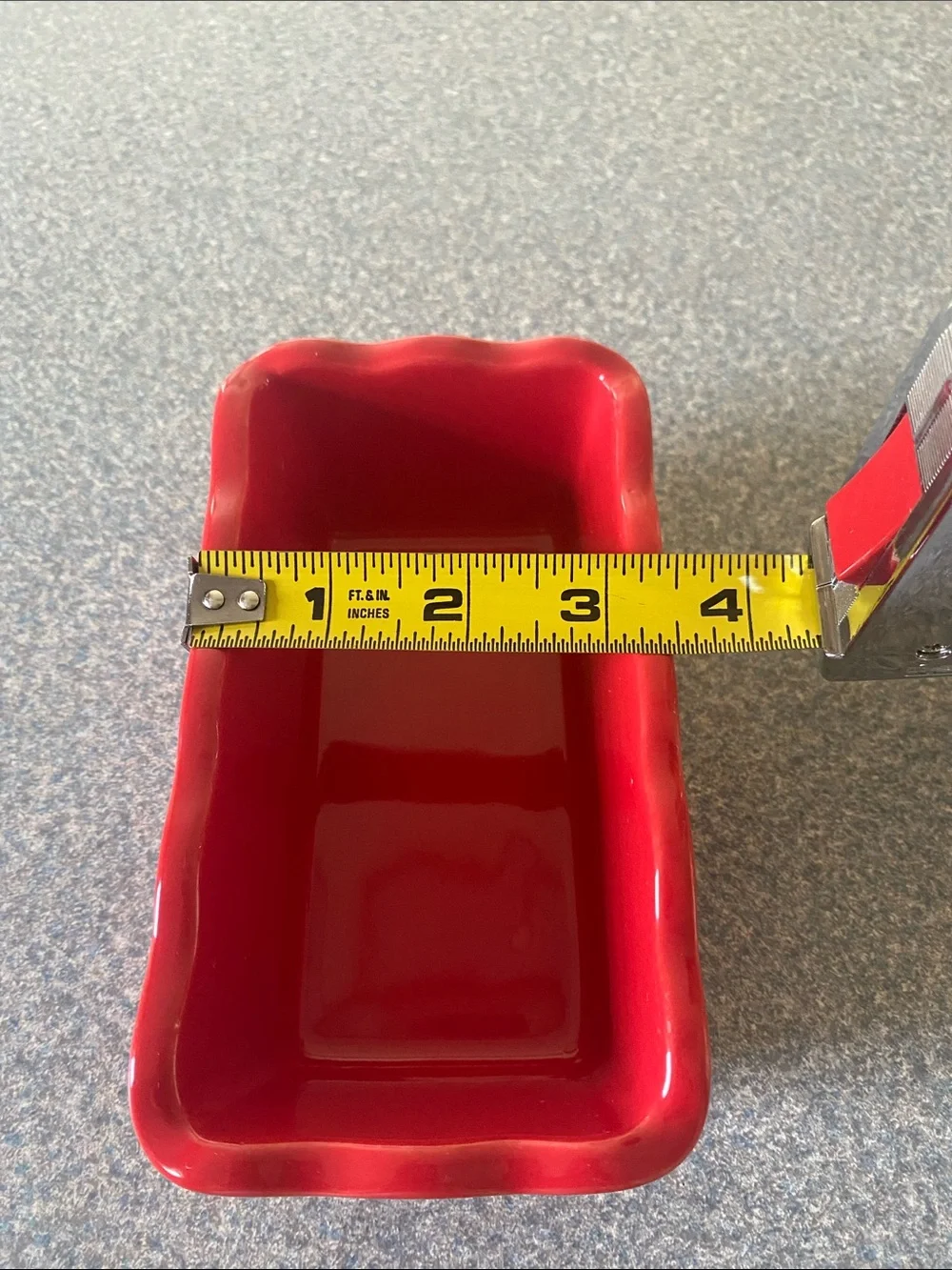 Red Ceramic Loaf Pan - 'Sing to the Lord' Inspirational Bakeware